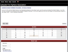 Tablet Screenshot of lakesidefirefighters.org